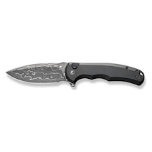 Civivi Button Lock Praxis Aluminum Black Damascus Kamp Çakı Siyah