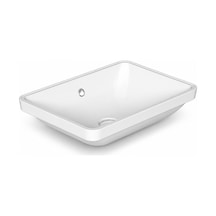 Dura Bagno Tezgah Altı Kare Gömme Lavabo 50x38 Cm, Beyaz 5930