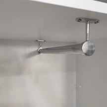 Dolap Içi 55cm Krom Yuvarlak Askı Borusu Askı Borusu +flanş+vida - Dolap İçi Düzenleyiciler - 2