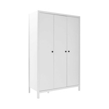 Rustik 3 Kapaklı Gardırop-mat Beyaz 125x196x54 Cm Gxyxd