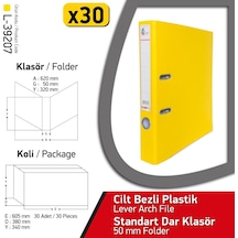 Laçin Klasör Sarı Dar 30 Adet 1 Koli