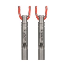 Tomshoo 2 Adet Ultra Hafif Titanyum Acil Durum Düdüğü Kordonlu Açık Alan Hayatta Kalma Kamp Yürüyüşü Keşif Çok Renkli