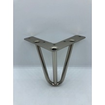 Metal,12 12 12 Cm Krom Kaplama Koltuk,dolap,baza, Ayağı 4 Adet