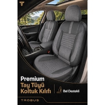 Suzuki S-cross 2013+ Uyumlu Apex Serisi Tay Tüyü Bel Destekli Füme Premium Koltuk Kılıfı
