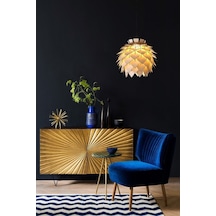 Lotus Dekoratif Avize Sarkıt Abajur Lambader Şapkası Bej