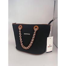Just Polo Jp6054 Kadın El Ve Omuz Çantası Küçük Boy Ozt6054 Sıyah Taba Siyah - Taba