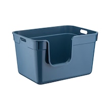 Herniks Tanos Yarı Açık Kedi Tuvaleti 54x40x32 - Mavi