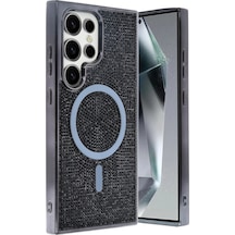Samsung Uyumlu Galaxy S24 Ultra Helen Magsafe Kapak Siyah