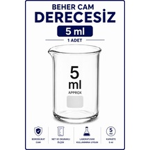Beher Cam Derecesiz 5 ML 1 Adet