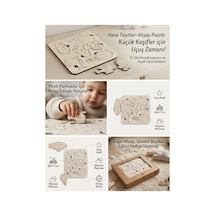 Ahşap Hava Araçları Şekiller Eğitici Çocuk Bulmaca 21x30 Cm Seti Eğlenceli Oyun Eğitici Set