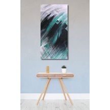 Soyut Büyük Boy El Yapımı Yağlı Boya Tablo 65x115cm