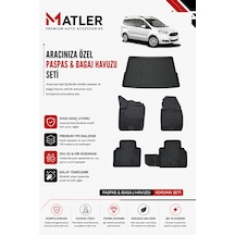 Ford Courier 2022 Model 4d Ekstra Havuzlu Paspas Ve Bagaj Havuzu Set