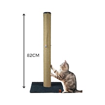 82cm Lüx Tırmalama Tahtası Catnipli Jüt Tırmalama Antrasit Minder Yüzey