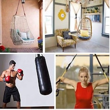 Bahar 800lbs Hamak Sandalyeleri Ve Sundurma Salınımları Asma Kapasitesi 1 Beyaz - Turkuaz