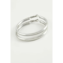 Simli Boru Halka Küpe 4,5 Cm çok renkli 29561301