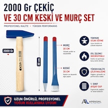 Desa 2000 Gr Çekiç 30 Cm Keski Ve Murç Seti