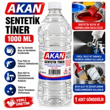 Akan Sentetik Tiner Boya İnceltici Ve Çözücü 1000 Ml Yerli Üretim