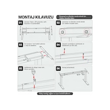 Bibus Siyah Çift Motor Elektrikli Yükseklik Genişlik Ayarlı Masa Mekanizması Lite2.0-sy