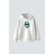 Tarzsokak Pleasure Baskılı Oversize Unisex Beyaz