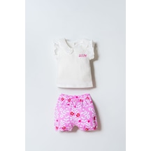 U.s. Polo Assn. Kız Bebek Beyaz Şort Takım 5274-50122 Beyaz