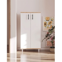 Makbulce Nazlı Çok Amaçlı Dolap Beyaz 130 X 60 Beyaz