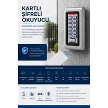Kartlı Şifreli Kapı Açma Okuyucu Cihazı Proximity Dış Ortam