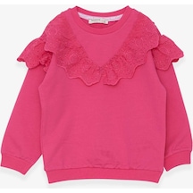 Breeze Kız Çocuk Sweatshirt Güpürlü 4-8 Yaş, Pembe Pembe Breeze Kız Çocuk Sweatshirt Güpürlü 4-8 Yaş, Pembe Pembe