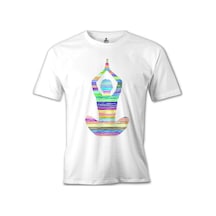Yoga - Lines Beyaz Erkek Tshirt