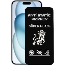 Apple iPhone 15 Uyumlu   Plus İle Tam Kaplayan Anti Statik Görünmez Safir Ekran Koruyucu Hayalet Cam