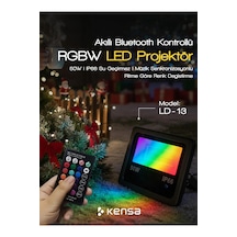 Akıllı Rgbw Led Projektör 50w Ip66 Bluetooth + Kumandalı, 8 Sahne Modu, Müzik Senkron Işık 1 Adet