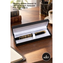 4 Adet Tükenmez Kalem Osmanlı Arması Desenli 14 Cm Yazı Kalemi, Ballpoint Pen, İmza Kalemi 1