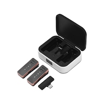 Xindoker S18 Kablosuz Kolar Mikrofonu - 2.4g 20m Aktarım, Aı Gürültü Azaltma, Çift Ekran, 1'den 2'ye, Plug & Play, Dahili Pil