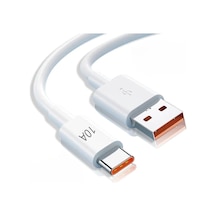Usb Tip C Kablo 120 W 10a Hızlı Şarj Kablosu Cep Telefonu Usb Huawei P30 Xiaomi Whıte 2m