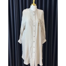 Ghisa Ghısa Gh-25ygstnk4668-v Vizon Renk Uzun Tunik Çok Renkli