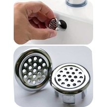 2 Adet Krom Mutfak Banyo Lavabo Taşma Halkası Drenaj Kapağı Belirtilmemiş Metalik Diğer