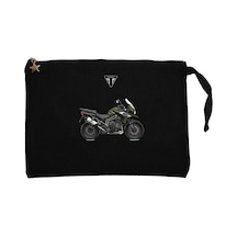 Triumph Tiger Explorer Siyah Clutch Astarlı Cüzdan / El Çantası Siyah
