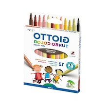 Turbocolor Keçeli Kalemler, İnce Uçlu, 2,8 Mm, 12 Ten Rengi, Çocuklar, Partiler Ve Okullar İçin İdeal 124-Pembe