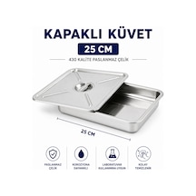 Kapaklı Küvet 25 Cm - 430 Paslanmaz Çelik