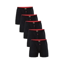 Erkek Siyah Penye Boxer 5 Adet 001