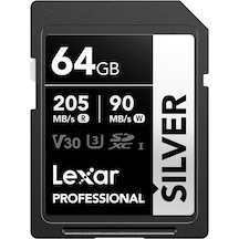 Lexar 64 GB Silver Plus SD Uhsı V30 U3 205 MB/s Hafıza Kartı Lexar 64 GB Silver Plus SD Uhsı V30 U3 205 MB/s Hafıza Kartı