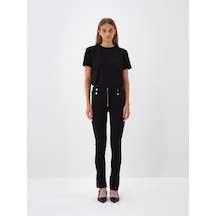 Xint Siyah Modal Dokulu Regular Fit Tişört 602376