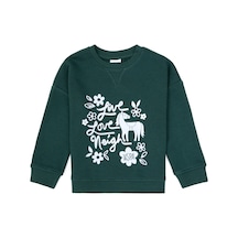 U.s. Polo Assn. Kız Çocuk Koyu Yeşil Sweatshirt 50317922-vr079 Koyu Yesıl