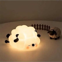 Novahub Koyun Led Gece Lambası: Sevimli Panda & Tavşan Usb Şarjlı Z Başucu Dekor Çocuk Gece Işıkları 57000013 Koyun