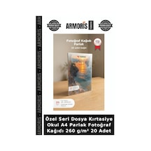 Özel Seri Dosya Kırtasiye Okul A4 Parlak Fotoğraf Kağıdı 260 G/m² 20 Adet
