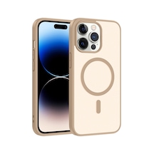 İphone 14 Pro Kılıf Magsafe Kamera Korumalı Mat Parmak İzi Tutmayan Cherena Desert Gold