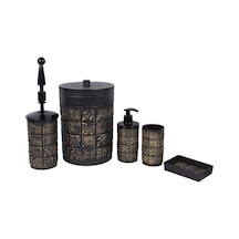 Galleon Design Tria Banyo Çeyiz Seti 5 Parça Siyah