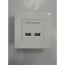 Usb Duvar Prizi 2 Port 220 Volt Usb Çevirici 2 Li Usb Duvar Prizi