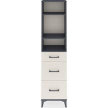 Arges Dolap 3 Raflı 3 Çekmeceli 44x30x182 Antrasit-aytaşı Antrasit