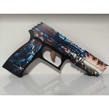 Ahşap Cs-go Cybershark P250 Lastik Atar Oyuncak