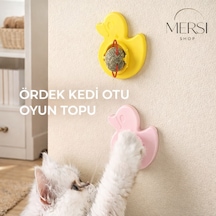 Ördek Şekilli Kedi Otu Oyuncak Duvara Yapışan Catnip Kedi Oyuncağı Oyun Topu